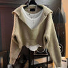 Womens Y2K Knit Sweater Elegant Pullover Long Sleeve Winter Jumper
