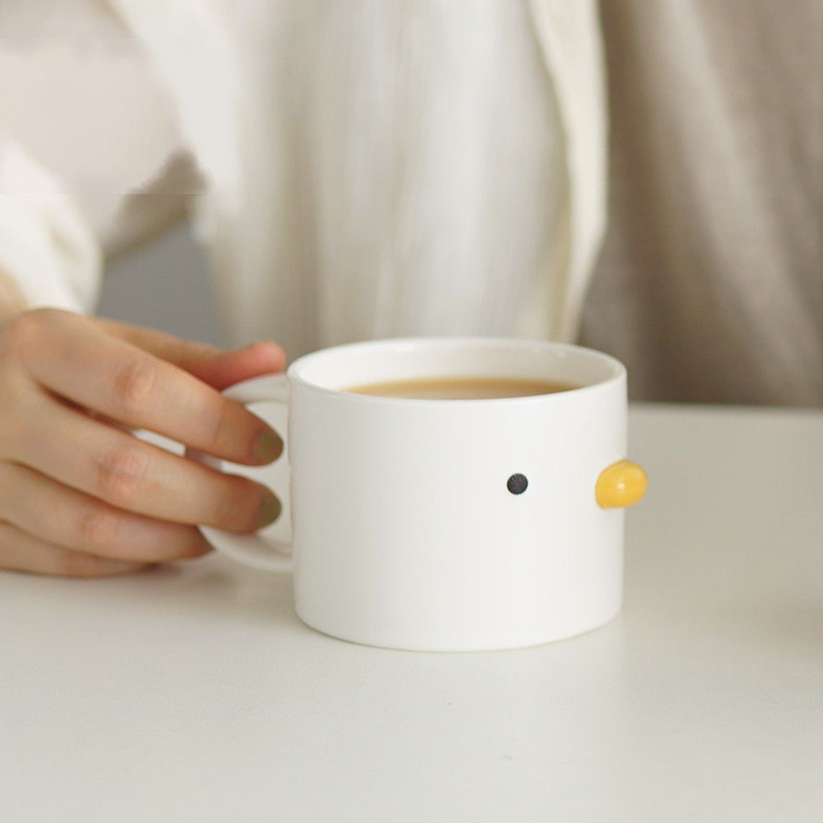 Mug Ceramic Chick Coffee Mug Safe Ceramic Milk Mug Juice Handgrip