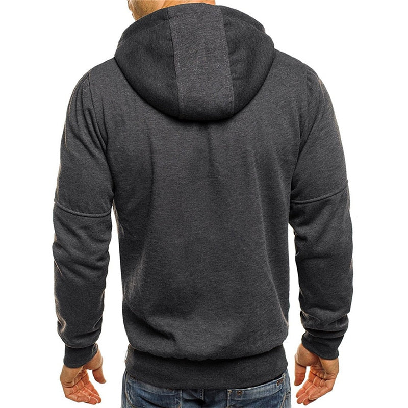Herren Sweatshirts Kapuzenmäntel Lässiger Reißverschluss Trainingsanzug Mode Oberbekleidung