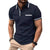 Polo Shirt Men's Short Sleeve Button Lapel Lightweight Turn-down Sport