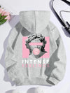 Sculpture Intense Feelings Printing Women Hoodies Casual Sports Tide