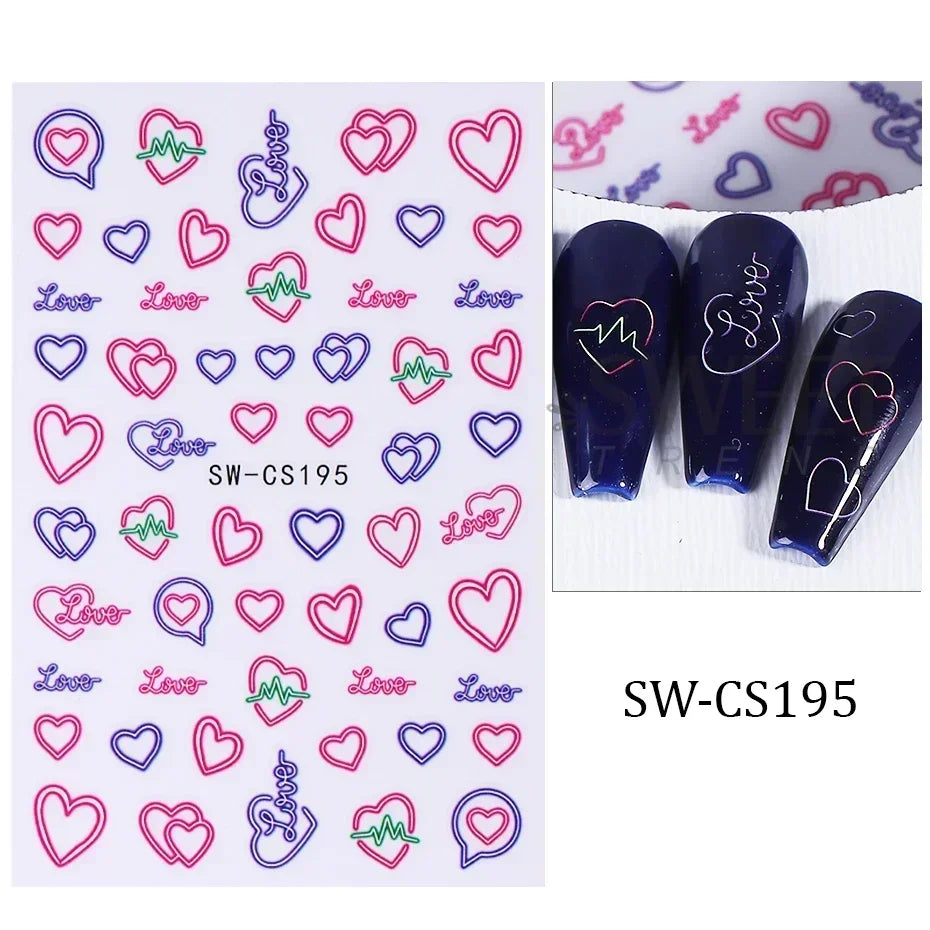 Lovely Heart Nail Art