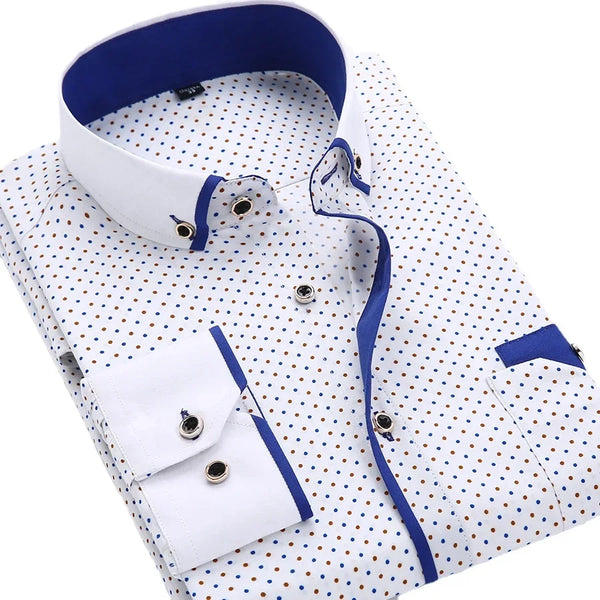 Men’s Floral Button Down Shirt – Slim Fit Long Sleeve Casual Dress Shirt