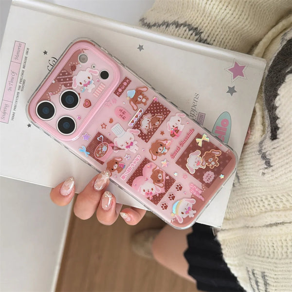 Cute Cartoon Dessert Rabbit Phone Case for iPhone 17 Pro 15 14 16