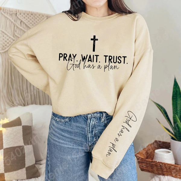 Uplifting Christian Quote Crewneck Sweatshirt Long Sleeve