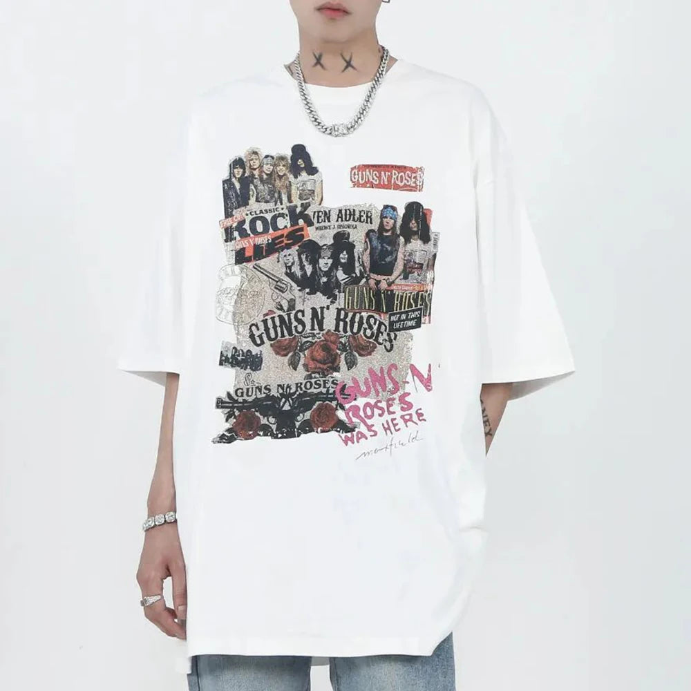 2024 Summer Streetwear American Hiphop Retro Tee