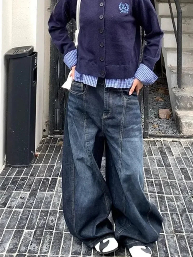 Y2K Vintage Baggy Wide Leg Jeans for Women