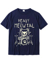 Heavy Meowtal Cat Metal Music Tshirt Women Funny Pet Owner