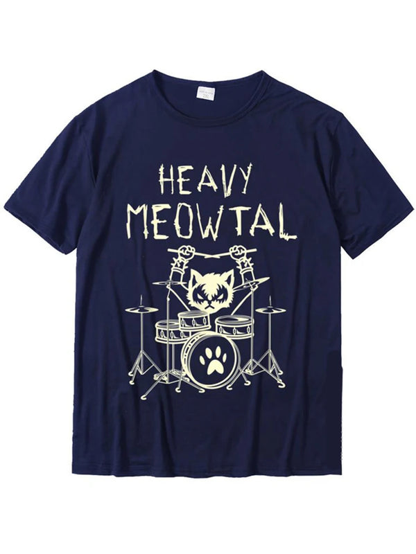 Heavy Meowtal Cat Metal Music Tshirt Women Funny Pet Owner