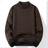 Mens Fleece Lined Mock Neck Sweater Thick Warm Knit Pullover