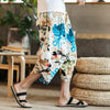 Harajuku Summer Loose Calf Length Casual Pants Cotton Linen Baggy Pants