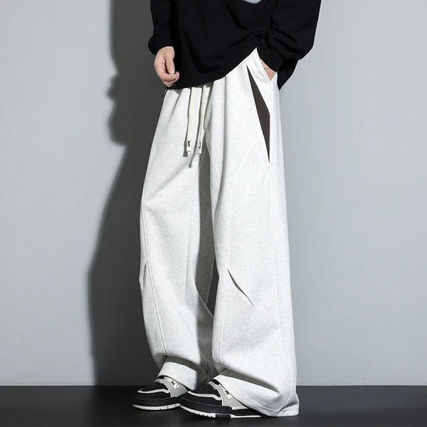 Mens Baggy Cotton Joggers Loose Sweatpants Athletic Fall Pants