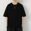 Mens Oversized Contrast Color Tee Cotton Hip Hop Streetwear Shirt
