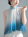 Sleeveless Halter Pleated Blouse – Summer Top for Women