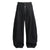Mens Retro Curved Leg Jeans Wide Fit Black Denim Pants Streetwear
