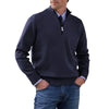 Mens Half Zip Turtleneck Sweater Knit Pullover Warm Jacket Coat
