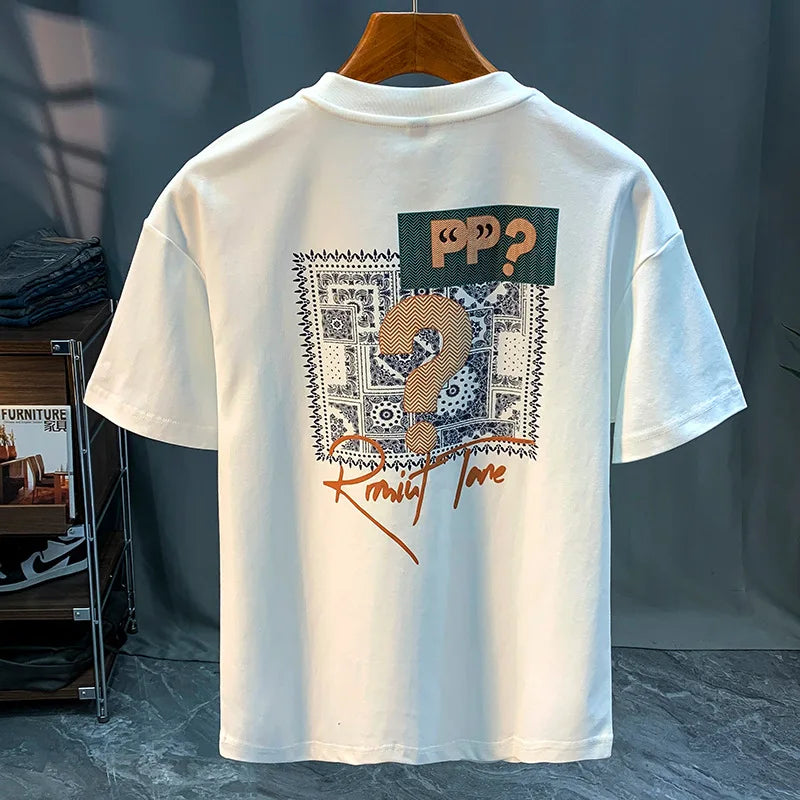 Men’s Summer Short-Sleeved T-Shirt Soft Breathable Round Neck Casual