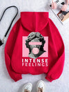 Sculpture Intense Feelings Printing Women Hoodies Casual Sports Tide