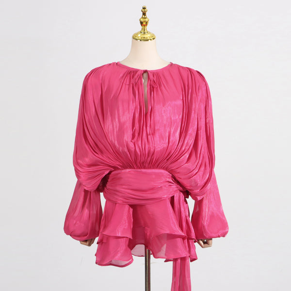 Streetwear Women's Long Sleeve High Waist Slimming Mini Dress Fashion