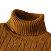Mens Ribbed Turtleneck Sweater Slim Fit Knit Pullover Lightweight