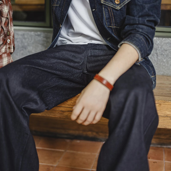 Maden Selvedge Raw Denim Jeans Wide Leg YKK Zipper Straight Fit