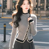 Women White Lace Sweater Striped Winter Layering Top Christmas 2025