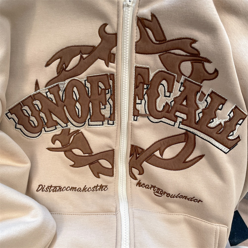 Hoodie Damen Kleidung Full Gothic Web Sweatshirt Grunge Übergroß