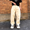 Men's Retro Washed Denim Jeans Hip-Hop Streetwear Loose Fit Pants