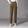 Womens High Waist Dress Pants Slim Fit Elastic Work Trousers Casual