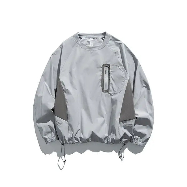 Outdoor Sport Splice Long Sleeve Loose Casual Fashion Waterproof