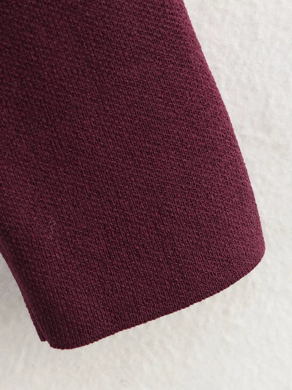 Women's V-Neck Button Jacket - Long Sleeve Outerwear Top