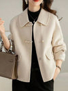 Women's Elegant Short Coat - Winter Office Outerwear Jacket