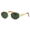 Oval Sunglasses Small Round Metal Fram