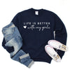 Life Is Better with My Girls Hoodie Mom Era Crewneck Mother of Girls Sweatshirt