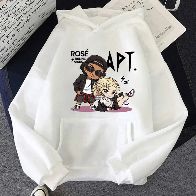 Cartoon Hoodie Long Sleeve Men Sweatshirt Streetwear Casual