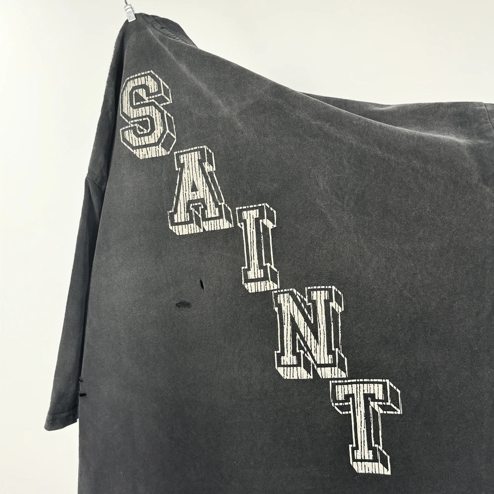 Yao Fashion Saint of Michael Vintage Oversize Graphics Print T-Shirt