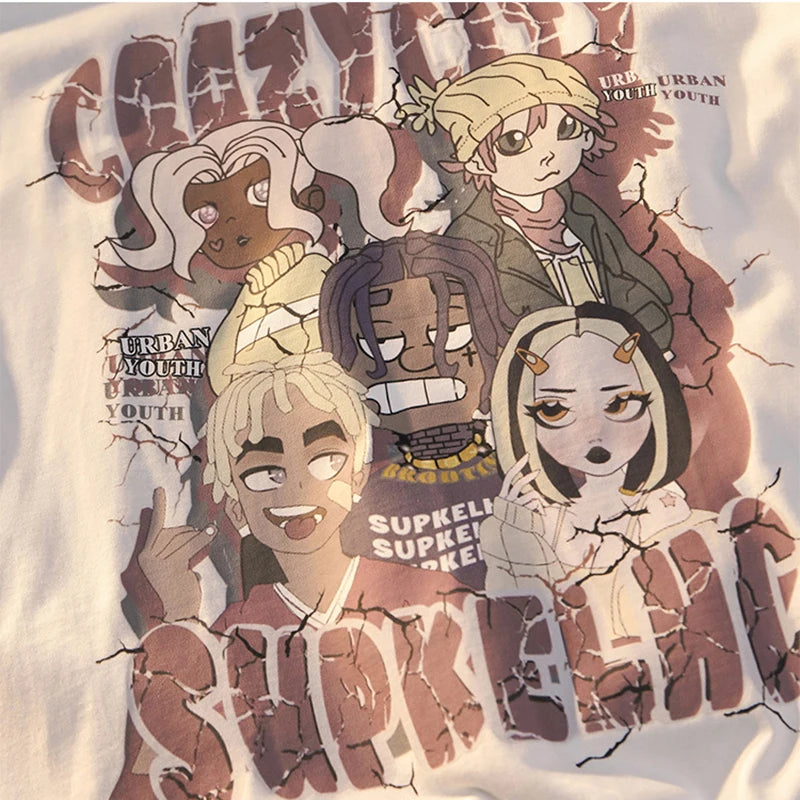 Kawaii Y2K Ästhetisches Streetwear T-Shirt Harajuku