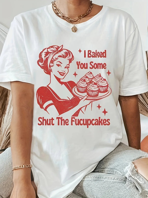 Soft Stretchy Activewear Tee Women’s Casual Print Fitness Shirt