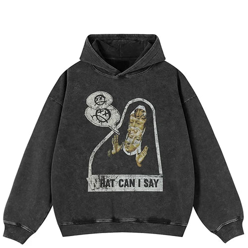 Men Hip Hop Oversized Hoodie Funny Sister Graphic