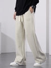 Men's Straight Sweatpants Wide Leg Drawstring Letter Sports Baggy Pants