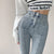 Vintage Bell Bottom Jeans Women High Stretch Flare Denim Pants