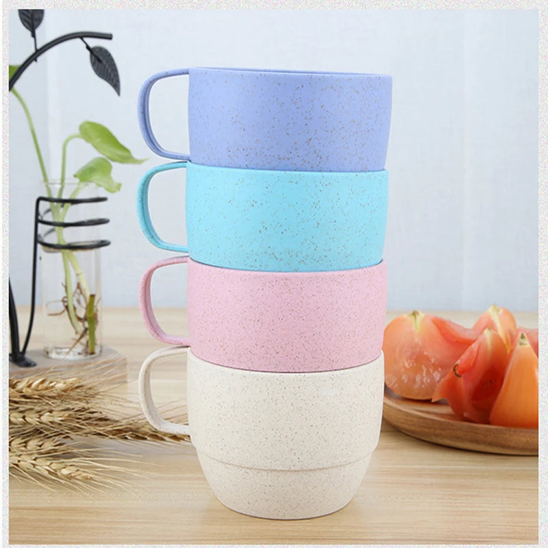 Reusable Eco Friendly Plastic Biodegradable Wheat Straw Cup Drinking Cup