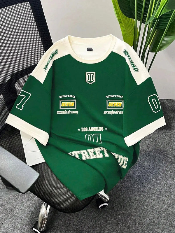 Men’s 3D Digital Print T-Shirt 2025 – Short Sleeve Brooklyn Racing Football Sports Tee