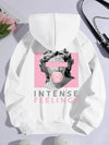 Sculpture Intense Feelings Printing Women Hoodies Casual Sports Tide