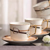 European Coffee Cup and Saucer Set Modern Tea Service for Two
