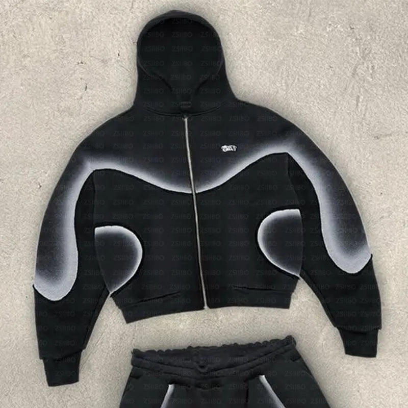 Fashionable Loose Oversized Hoodie Men Gothic Punk Hip-Hop Sweatshirt