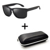 Classic Black Polarized Sunglasses Square Sports