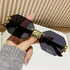 Rimless Steampunk UV400 Metal Sunglasses