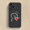 Cute Cartoon Funny Man Couple Phone Case for iPhone