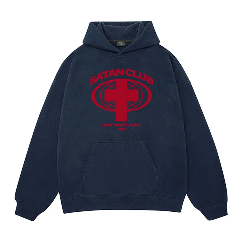 Harajuku Streetwear Men's Satan Aesthetic Tops Goth Y2k